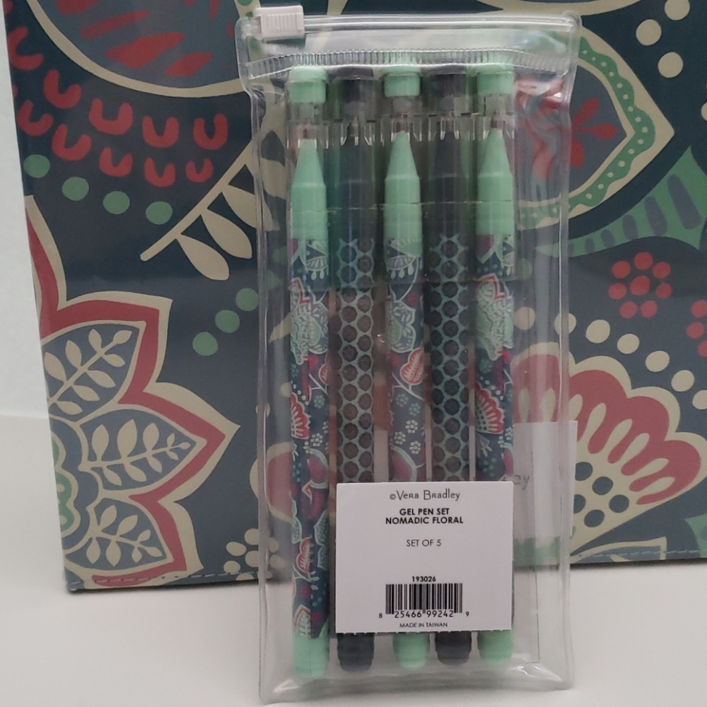 Vera Bradley Journal & Set of 5 Gel Pens Nomadic Floral - Picture 3 of 5